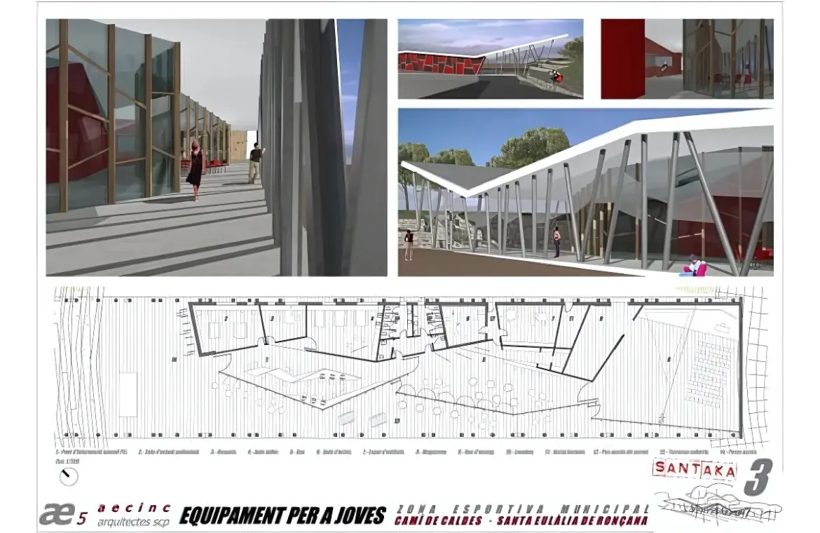 4t premi Equipament municipal per a joves a Santa Eulàlia de Ronçana ae5 arquitectes