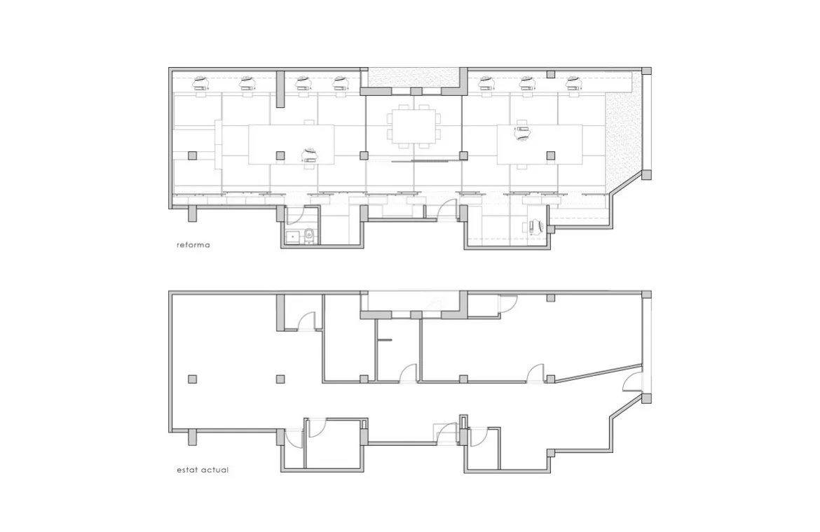 Reforma interior de local per estudi ae5 arquitectes a Barcelona