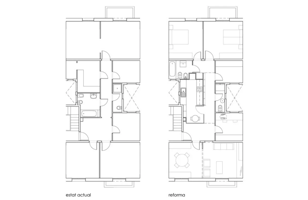 Reforma interior d’habitatge carrer Saragossa de Barcelona. ae5 arquitectes