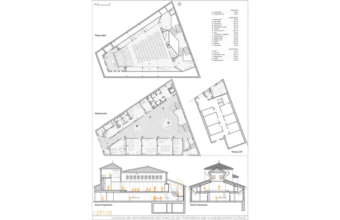 Remodelació del mercat municipal de Vallvidrera per a equipament cultural ae5 arquitectes